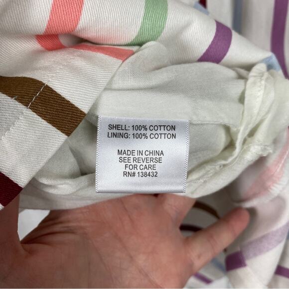 ModCloth Aspiration Creation Pastel Striped A Line Pleated Skirt Sz.L - Picture 14 of 16